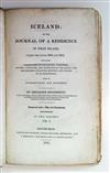 TRAVEL  HENDERSON, EBENEZER. Iceland; or, The Journal of a Residence in that Island, during the Years 1814 and 1815. 2 vols. 1818